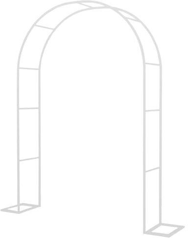 Pergola de jardin en métal pour plantes grimpantes, décoration de mariage, 1,2 m x 2,2 m x 40 cm, blanc extérieur, treillage en acier durable pour améliorer le jardin