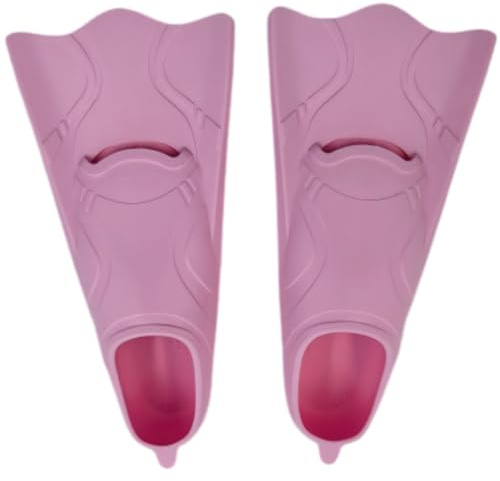 ENEN Pinne Corte Nuoto Piscina Regolabili Taglia 27-47, Pinne Snorkeling in Silicone Morbide per Allenamento Unisex per Bambini e Adulti Uomini Donne per Nuoto Snorkeling (M(36-38),211 rosa)