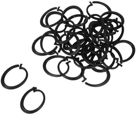 Warmhm 60pcs Plastic Curtain Eyelet Rings for Roman Blinds Weather Resistant Drapery Hooks with Smooth Slide Lightweight and Sunshade Fastening Clips for Gazebo Curtains and Outdoor