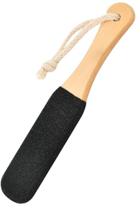 1 PCS Foot Scrubber Hard Skin, Foot File & Pumice Stone Pedicure Rasp - Ergonomic Wooden Handle，Foot Pumice Stone for feet,Removing Hard Dead Skin, Calluses & Cracked Heels (Black)