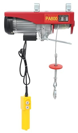 1300W Elektrischer Hebezeug mit Fernbedienung,einzelseil:400 kg,doppelseil:800 kg,220V,mit Kabelsteuerung,10m/min,Hubgeschwindigkeit,12m Hubhöhe,für Fabriken und Baustellen,Elektrische Hebewinde