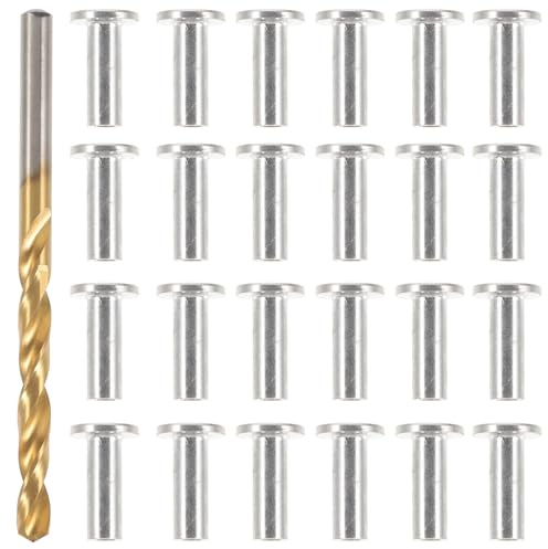 SHOWERORO Kit de Herrajes para Barandillas de Cable de Acero Inoxidable T316 31 Piezas Fundas Protectoras para Cable de 3 MM Arandelas para Postes de Madera Compatible Color Aleatorio