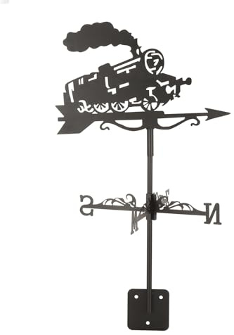 Veleta de metal para techo |Veleta negra para exteriores con indicador de dirección |Decoración de jardín para patio/cúpula/cobertizo |Construcción robusta de hierro, protegida
