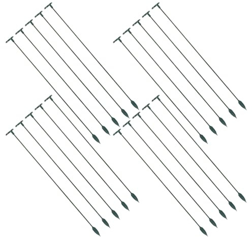LOORGVEL Lot de 20 Tuteurs en Plastique Robustes pour Plantes Grimpantes Support pour Orchidées et Fleurs 48 CM Tuteurs pour Jardin Intérieur et Extérieur Treillis pour Pots et Balcons