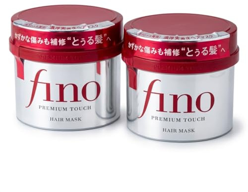 Set med 2 burkar – Fino Premium Touch Hair Mask – Origin Japan – hårmask – reparativ vård – skadat hår