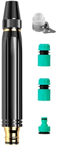 Embout de buse d'arrosage haute pression | Accessoire de pulvérisation réglable à main résistant | Buse haute pression pour tuyau de jardin | pour pelouse, cour, arrosage des,