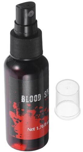 Toyvian Pulverizador de Sangre Falsa para Halloween Diseño Realista, sin Olor y Ecológico, Botella de Plástico Adecuado para Disfraces y Maquillaje Teatral