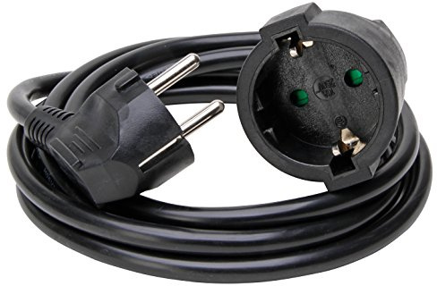 Kopp 143105040 Schutzkontaktverlängerung 2 m, schwarz