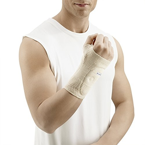 BAUERFEIND Manutrain Ellenbogenbandage, T.5, links, Schwarz, 1 Stück