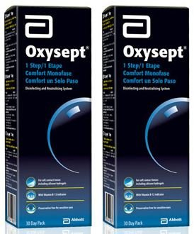 Amo Oxysept – Linsenlösung 1 Stufe, Duo – 2 x 300 ml + 60 Tabletten