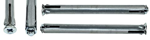 SN-TEC Metallrahmendübel/Metall Rahmendübel/Fensterrahmendübel, Stahl verzinkt, PZ3 Antrieb mit Kappenkopf 10x182mm (50 Stück)