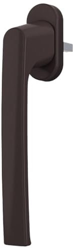 Premium Aluminium Fenstergriff für Kipp- und Schiebetüren, Farbe:Braun RAL 8019, Stiftlänge:35mm