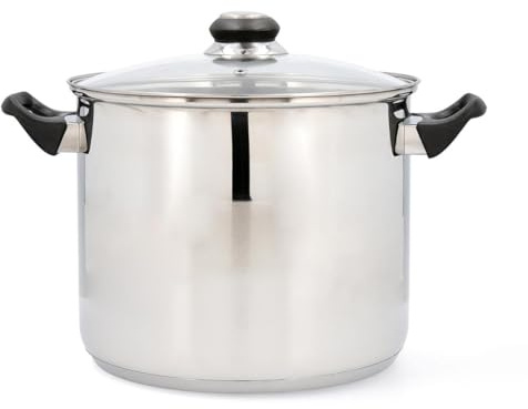 Quid Olla Inoxidable Habitat de Acero Inox 24x19cm - 800cl | Acero, Acero Inox, forma redondo, acabado metalizado, 24x19cm - 800cl