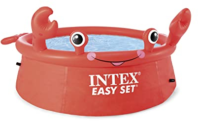 Intex 26100NP – Piscina Fuori Terra Easy Set Rotonda Granchio, 880 L, PVC, Rosso, 183x51 cm