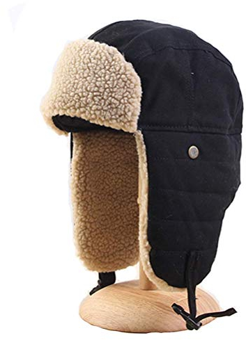 ITODA Winterhut Herren Trappermütze Wintermütze mit Ohrenklappen Fliegermütze Winddicht Pilotenmütze Jungen Hut Winter Flieger Mütze Ohrenschützer Aviatormütze Warm Skimütze Motorrad Skilaufen