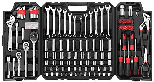 Eastvolt EVHT24801 - Juego de herramientas mecánicas de 248 piezas, llaves y llaves mixtas de uso general, juego de herramientas de reparación de automóviles con estuche de almacenamiento