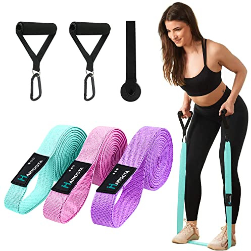 MARIOOTA 3er Set Stoff-Widerstandsbänder – rutschfest, hautfreundlich & dehnbar – Resistance Bands für Muskelaufbau, Yoga, Pilates & Ganzkörper-Training – waschbar, langlebig & inkl. Tragetasche