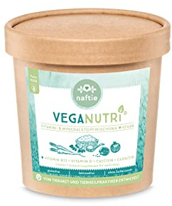 naftie VegaNutri Vitamin & Mineralien Mix für Hunde - 250g | Multivitamine & Mineralstoffe, Futterzusatz, vegan, Nahrungsergänzung