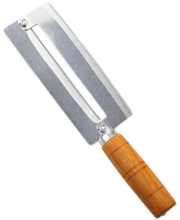 BESTonZON Pineapple Knife Peeler with Wooden Handle Stainless Steel Sugar Cane Cutter Fruit Peeling Knife for Kitchen Use 10.2 Inch