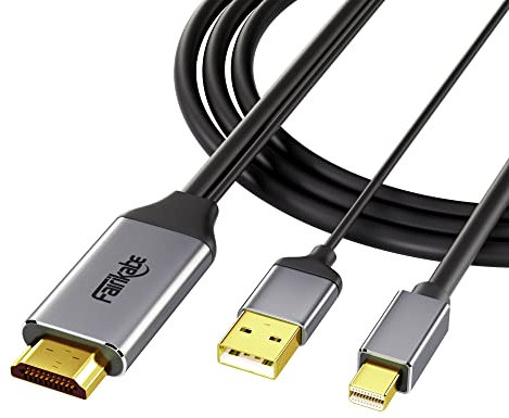 fairikabe Cable HDMI a Mini DisplayPort de 4 K a 60 Hz 6.6 pies, adaptador activo HDMI 2.0 a Mini DP 1.2, fuente HDMI a monitor DisplayPort para Mac Mini, ordenador portátil, Xbox