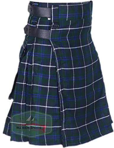 All Kilts Sports Utility Kilt pour homme en laine acrylique avec sangle en cuir