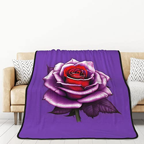 TORONG Doppelseitige Flanell-Überwurfdecke für Erwachsene, für Auto, Bett, Nickerchen, warm, bequem, Fuchsia