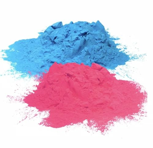 Zeus Party Polveri Holy Polvere Colorata Rosa e Celeste per Baby Shower Boy or Girl Gender Reveal Party Feste Sacchetti Holi Colors Italia da 80g Scopri se è Maschio o Femmina! (12 BUSTINE, ROSA)