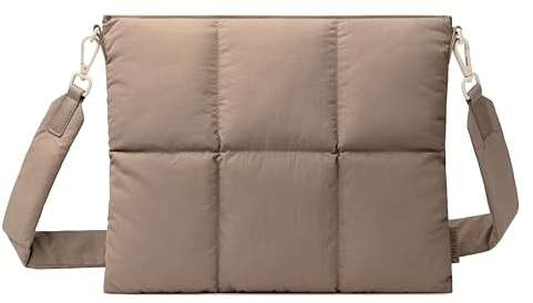 Comfyable Puffy Tablet Shoulder Bag for iPad Pro 11 Inch M4 2024, iPad Air 11 Inch M2,/ 5th / 4th Gen Quilted Puffer Puff Tablet Sling Crossbody Bag for Women, Pillow Sleeve Case with Shoulder Strap