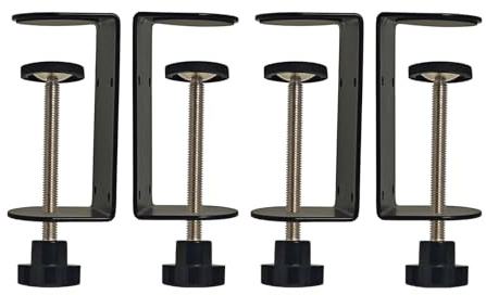 Jhanw 7,6 cm C-Klemme mit vier kleinen Löchern auf der Rückseite, 4er-Pack verstellbare Tischklemmen für den Bereich 0,89 cm ~ 8,56 cm, vielseitige Klemme für Bremse, Teilemontage, Befestigung