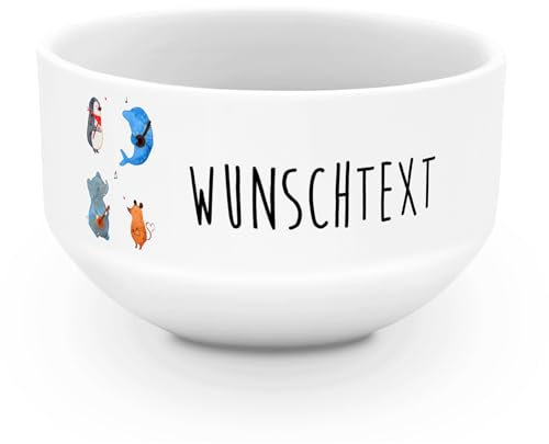 Mr. & Mrs. Panda Personalisierte Müslischale Big Band - Personalisierte Geschenke, lustige Sprüche, Tiermotive, Salatschüssel, Müs­lischale Namen,