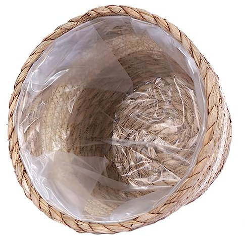 POPETPOP Panier De Fleurs Tissé Et Pot De Fleurs Paille Tressée Main pour Intérieur Panier Décoratif Et Pot De Plante pour Orner Maison Ou Bureau