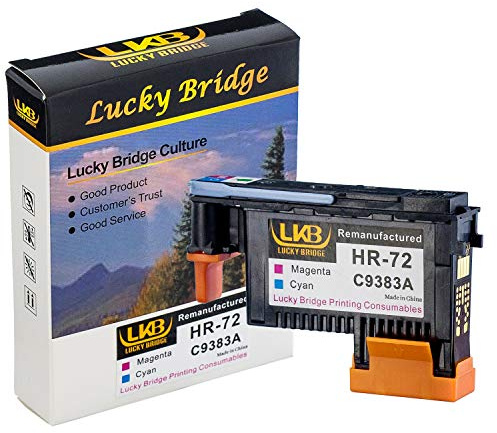Lucky Bridge Testina di stampa HP72MC C9383A rigenerata con nuovi chip aggiornati sostitutivi per HP Designjet T610 T620 T770 T790 T1100 T1120 1200 T1300 T2300 (72 C9383A)-UK