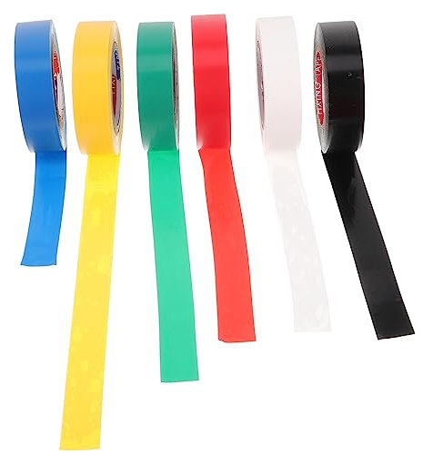 TOPPERFUN 20m Pvc Isolierband Abriebfest Zuverlässige Isolierung 6 Rollen 18mm X für Elektroreparaturen Industrie