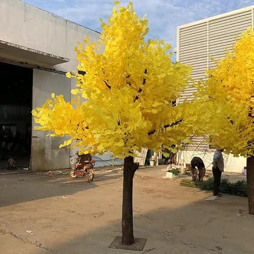 WgGUIF Ginkgo Biloba Rocky Simulation of Ginkgo Tree Fake Trees Wishing Tree Large Green Plants Wedding Landing Landscaping Props Tree Ginkgo Tree Ginkgo Tree-1.5M