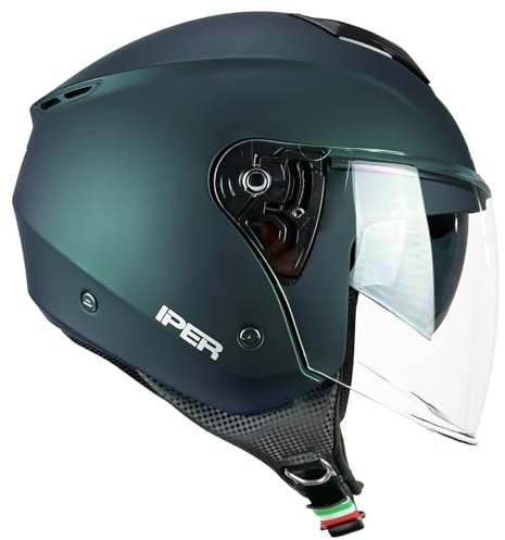 CGM Casco open face, 126A IPER MONO Petrolio satinato, S (55-56cm)