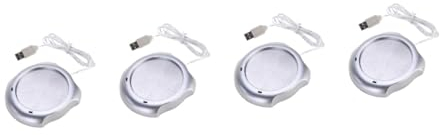 Amosfun Kaffeewärmer 4 Stück USB Teetassenwärmer Elektrische Kaffeetasse Für Den Schreibtisch USB Tassenwärmer Kaffeewärmerplatte USB-speicherplatz Wärmere Isolierplatte Kaffeetassenwärmer Silver