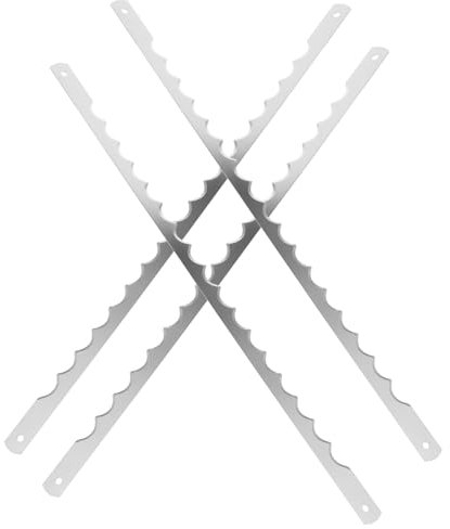 GETAJGHSD Cuchillas para Cortar Pan Serrado De Repuesto 260mm De Metal Antiadherente para Panificadora, Filo Dentado, Compatible para Rebanadora De Pan, Paquete De 4 Piezas, Uso Cocina