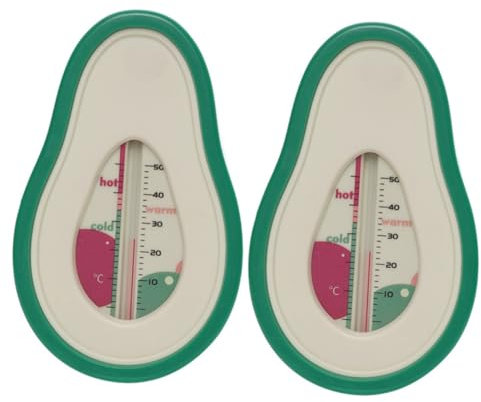 ifundom 2stücke Wasserthermometer Avocado-design Schwimmend Für Präzise Messung Wassertemperatur Für Lustiges Badespielzeug Wolkenfarbe
