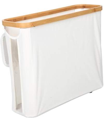 UTHCLO Paper Towel Storage Basket Bamboo Basket Bin for Bathroom Trash Can Cabinet Container Standing Toilet Paper Stand