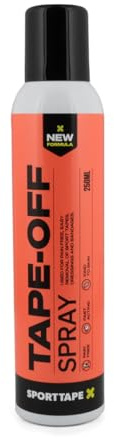 SPORTTAPE Tape-Off 250 ml Adhesive Removal Spray for Sports Tape, Dressings | Fast-Drying Aerosol for Sports First Aid, Medical & Stoma, Patches, Dressings & Bandages | No‑Sting & Skin-Friendly Formula