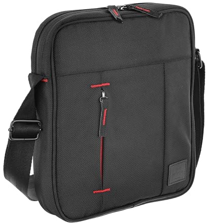 BARRENS Borsa a Tracolla Uomo Borsa da Spalla Uomo Borsa a Tracolla, Borsa Impermeabile da Business con Scomparto per Tablet, Borsa da Uomo per Lavoro e Viaggi Nero