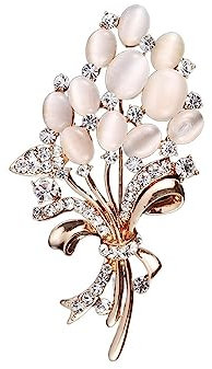 OLSKFUH Brosche Modische Blumenbrosche Strass Bekleidungszubehör Geburtstagsgeschenk Brosche Anstecknadeln,1