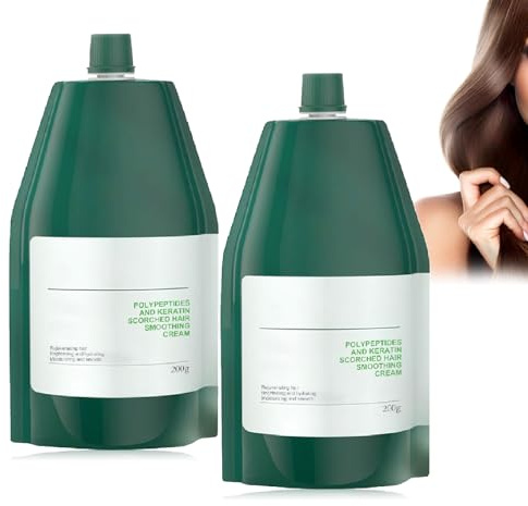 Feuchtigkeitsspendende und glättende Polypeptid-Keratin-Reparaturcreme für trockenes, strapaziertes Haar, tiefenwirksame Feuchtigkeitsbehandlung, stellt Glanz und Geschmeidigkeit wieder her (2)