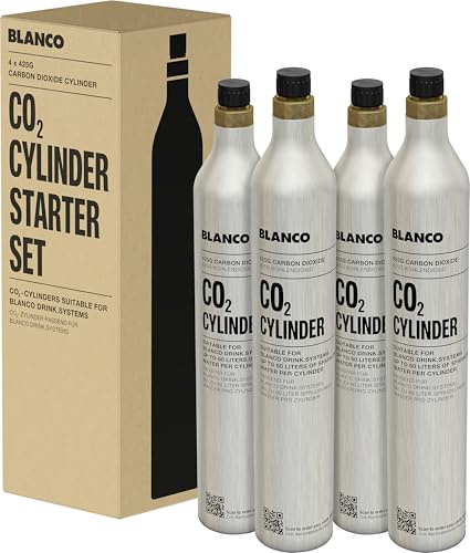 BLANCO Starterset CO2-Zylinder 4er Set | Passend zur Drink.soda &CHOICE.all
