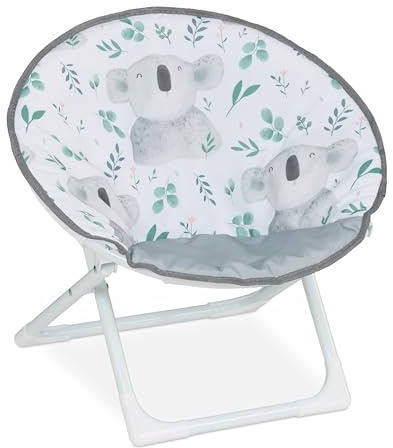 Relaxdays Moonchair Kinder, Koala, faltbar, HxBxT: 47 x 50 x 48 cm, Kinderstuhl draußen & drinnen, Kindersessel, bunt