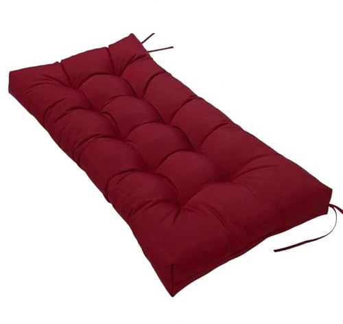 USOHJZ Deckchair Cushion Weather-resistant Bench Cushion Soft Outdoor Bench Cushions for Garden Patio Furniture Non-slip High Elasticity Solid Outdoor Cushions For Chairs(Red)