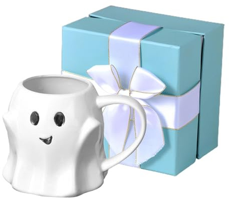 Taza de café de cerámica de Halloween,Taza de de dibujos animados de cerámica para café - para té, leche, regalos únicos para amigos, familiares, colegas para oficinas en el hogar, dormitorio esc