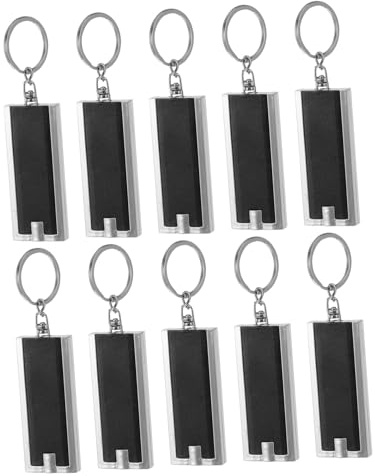 BESTonZON 10 st Led-nyckelringar med Ficklampa Små Bärbara Nyckelhållare för och Kvinnor Hållbara Nyckelaccessoarer och Presentidéer