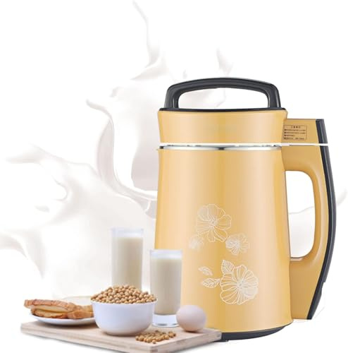 Soup Maker, Fully Automatic Soy Milk Machine with 7 Modes, Almond Milk Shakes Machine, 304 Stainless Steel Liner, LED Panel, Quiet Operation