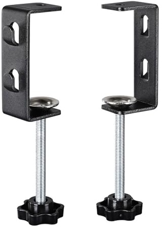JUJUFREE 2Pcs Morsetto per la lavorazione del legno C Morsetto da tavolo in ferro Supporto a clip a forma di C Altezza regolabile Installazione rapida